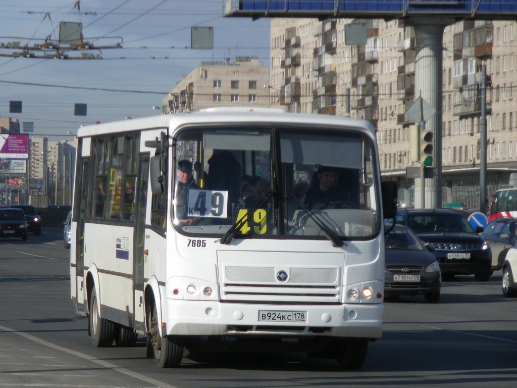 Санкт-Петербург, ПАЗ-320412-05 № 7605