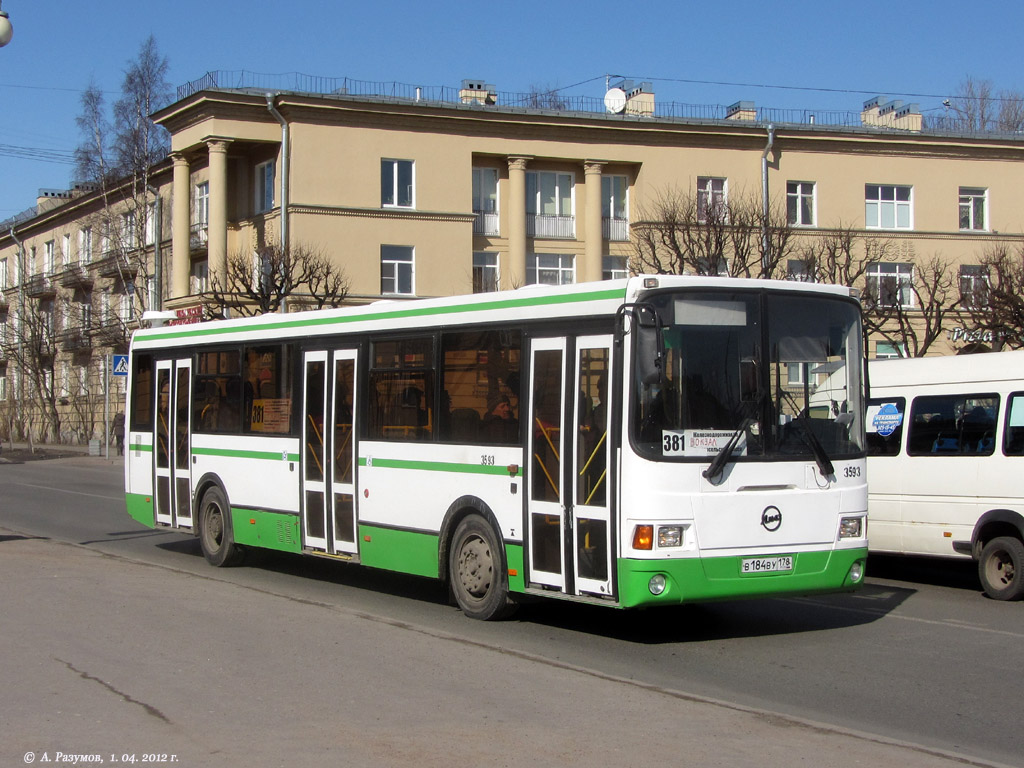 Санкт-Петербург, ЛиАЗ-5293.53 № 3593