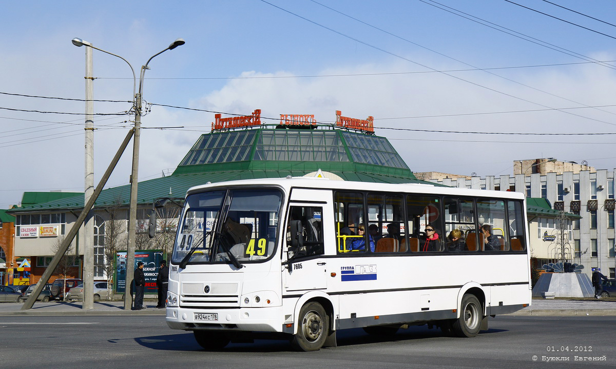 Санкт-Петербург, ПАЗ-320412-05 № 7605