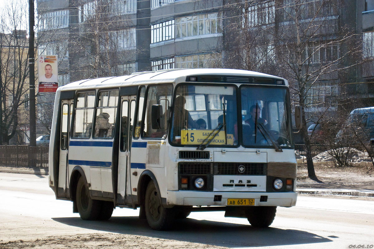 Нижегородская область, ПАЗ-32054 № АВ 651 52