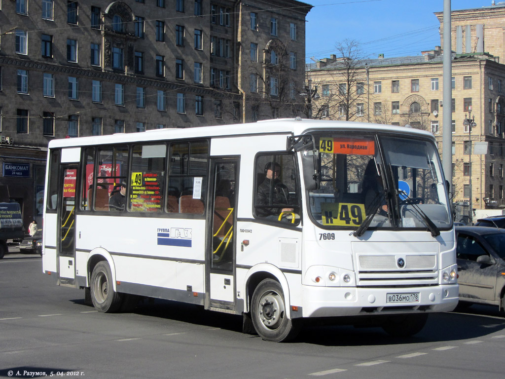 Санкт-Петербург, ПАЗ-320412-05 № 7609