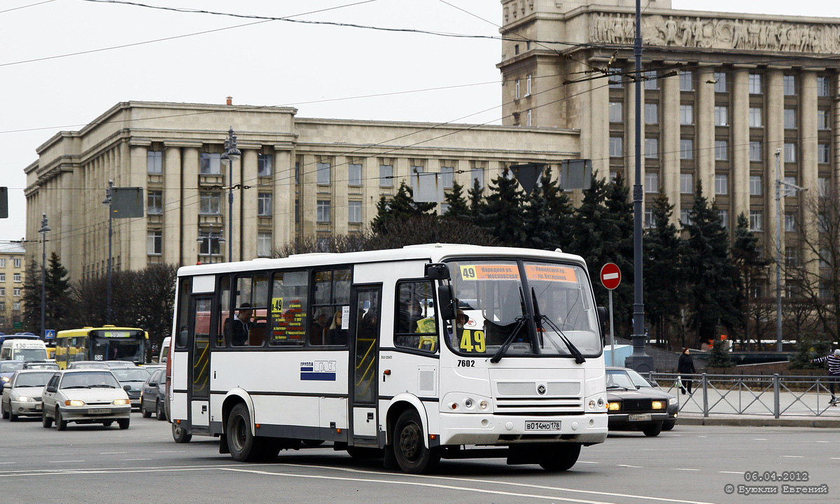 Санкт-Петербург, ПАЗ-320412-05 № 7602