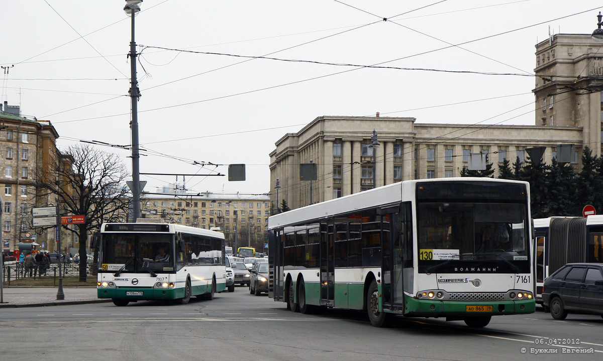 Санкт-Петербург, ЛиАЗ-5292.20 № 7107; Санкт-Петербург, Волжанин-6270.06 