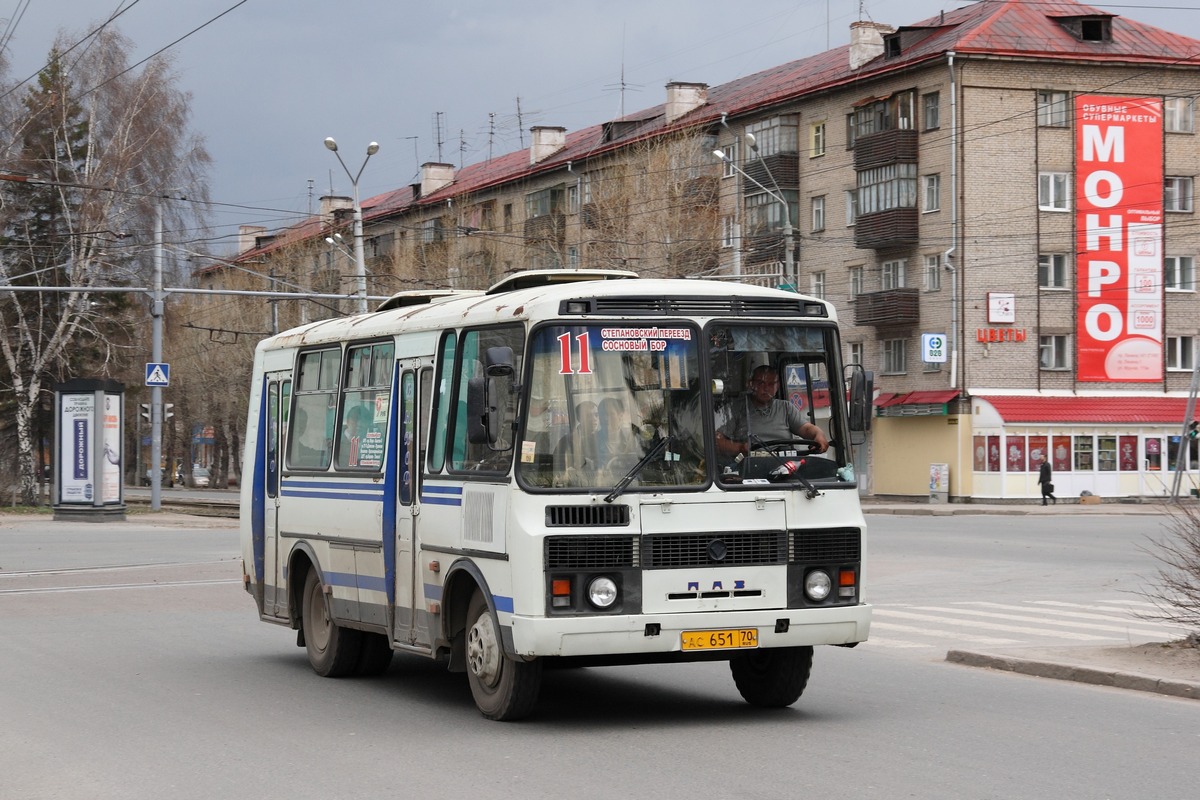 Томская область, ПАЗ-32051-110 № АС 651 70