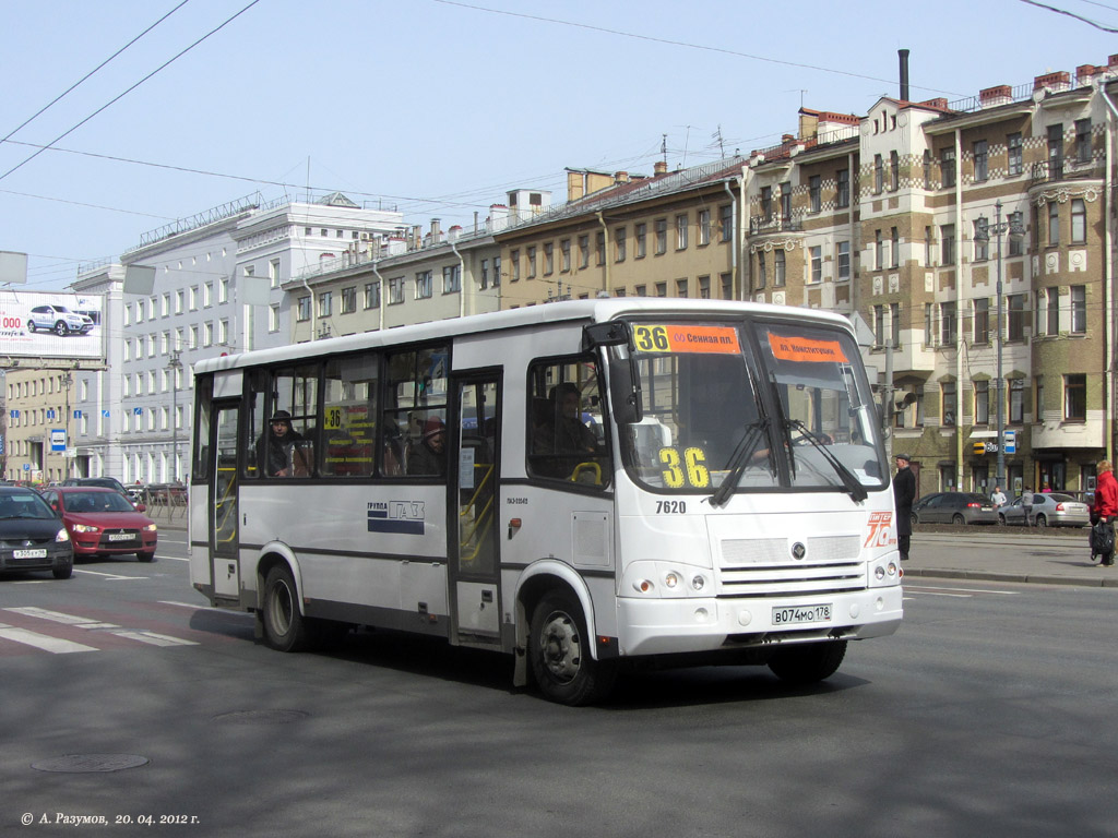 Санкт-Петербург, ПАЗ-320412-05 № 7620