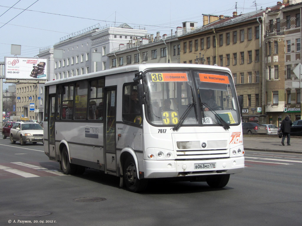 Санкт-Петербург, ПАЗ-320412-05 № 7617