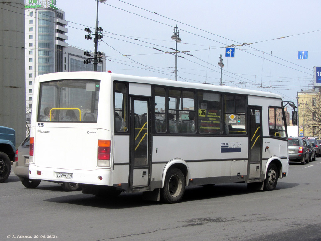 Санкт-Петербург, ПАЗ-320412-05 № 7625