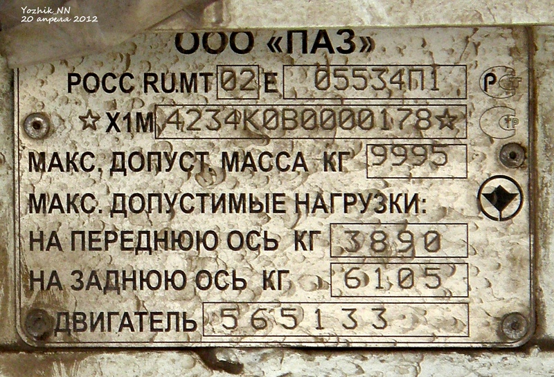 Nizhegorodskaya region, PAZ-4234 Nr. АУ 466 52
