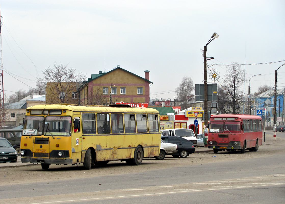 Obwód niżnonowogrodzki, LiAZ-677M (BARZ) Nr АТ 755 52; Obwód niżnonowogrodzki, LiAZ-677M Nr АТ 907 52; Obwód niżnonowogrodzki — Bus stations, End Stations