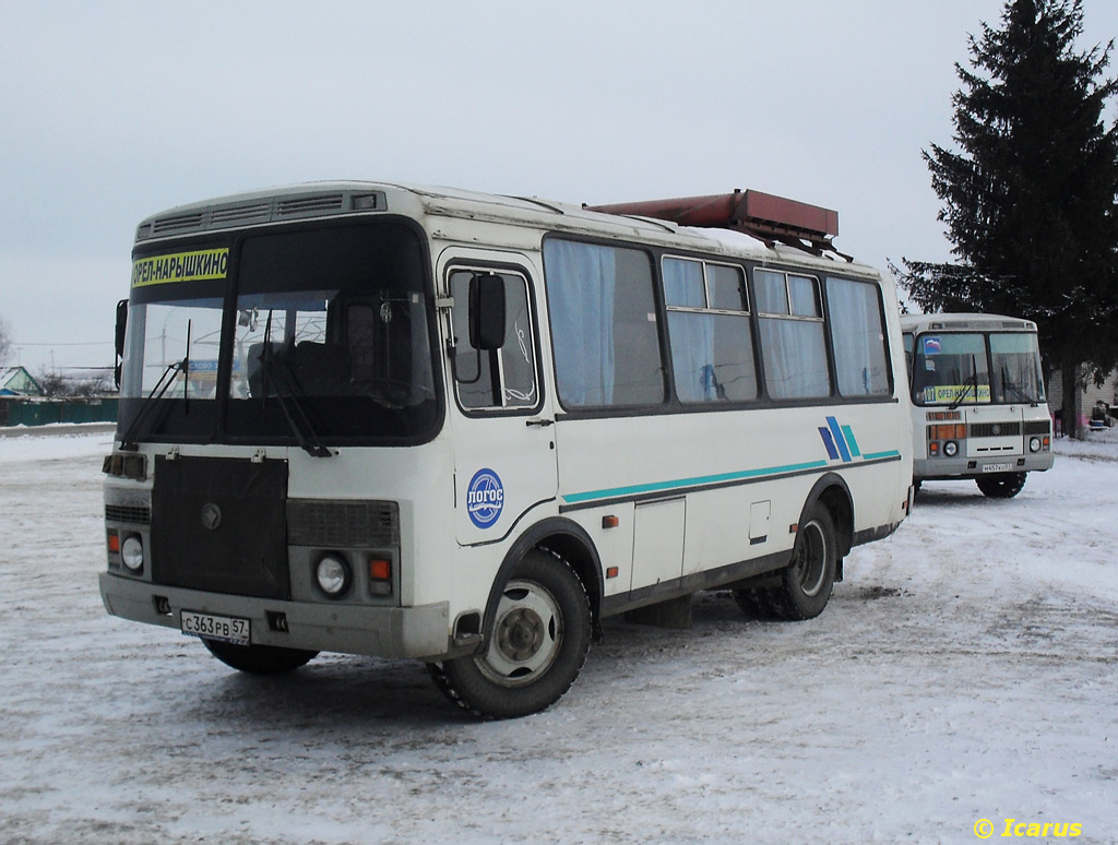 Орловская область, ПАЗ-32053 № С 363 РВ 57