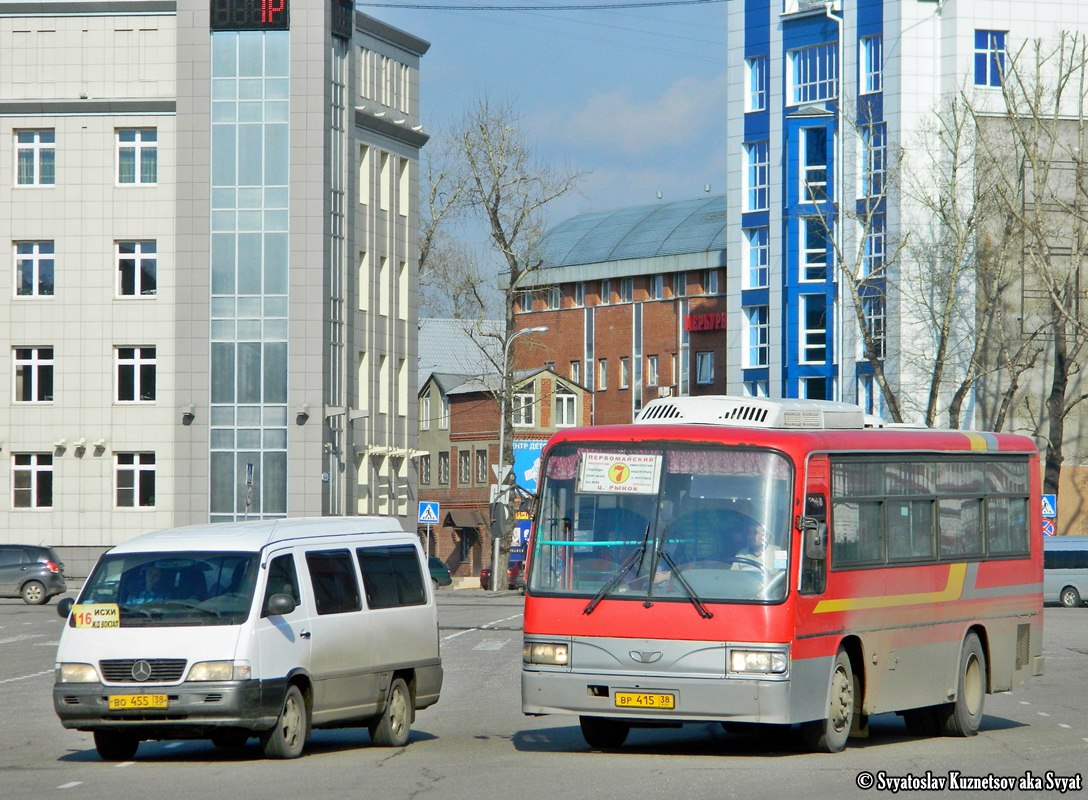 Иркутская область, SsangYong Istana № ВО 455 38; Иркутская область, Daewoo BM090 Royal Midi № ВР 415 38; Иркутская область — Разные фотографии