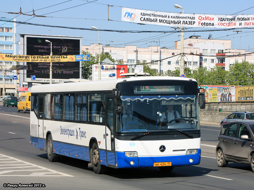 Калининградская область, Mercedes-Benz O345 Conecto Ü № 91