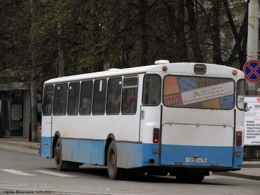 Свердловская область, Mercedes-Benz O307 № Т 012 УА 96 — Фото — Автобусный  транспорт