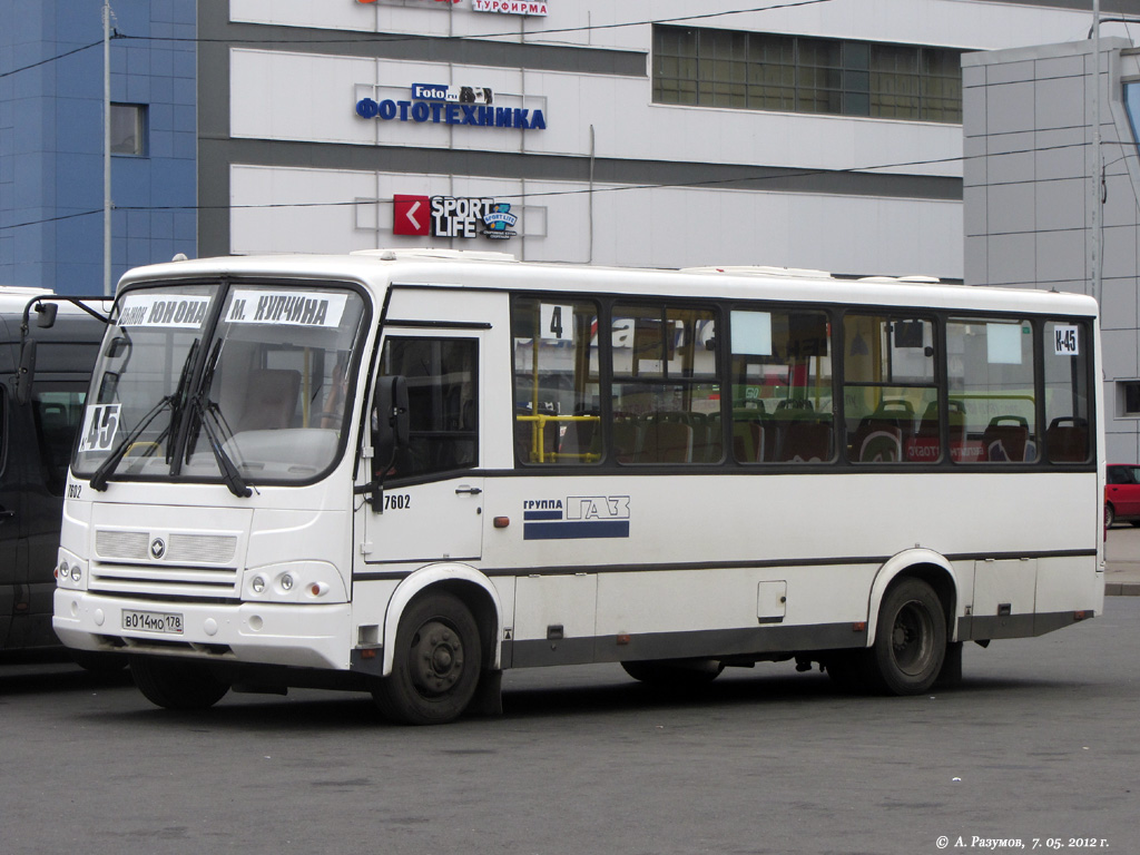 Санкт-Петербург, ПАЗ-320412-05 № 7602