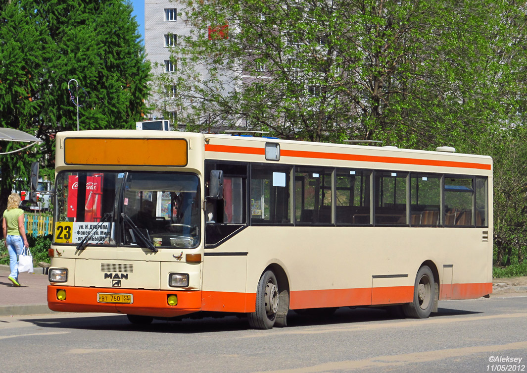 Владимирская область, MAN 791 SL202 № ВТ 760 33