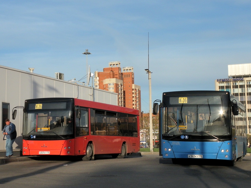 Санкт-Петербург, МАЗ-206.067 № В 307 КТ 178; Санкт-Петербург, МАЗ-206.067 № В 162 КТ 178