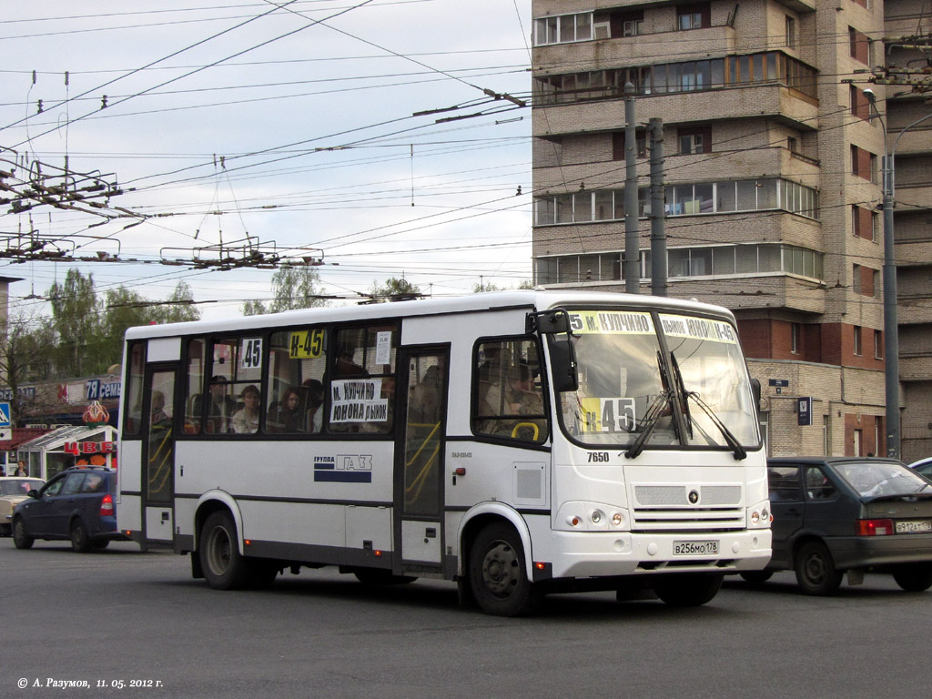 Санкт-Петербург, ПАЗ-320412-05 № 7650