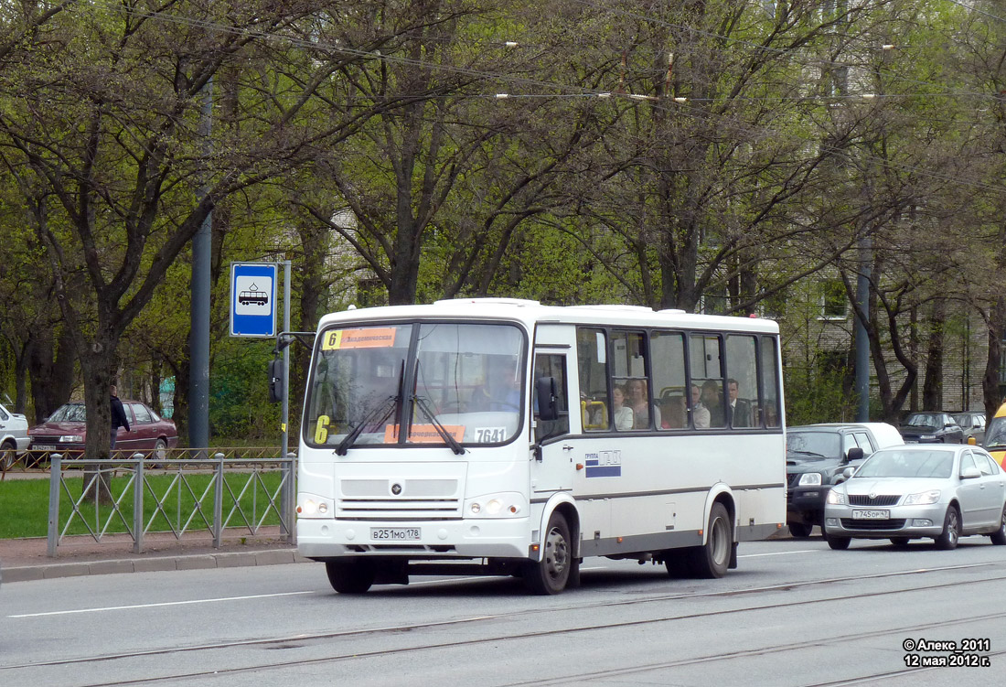 Санкт-Петербург, ПАЗ-320412-05 № 7641