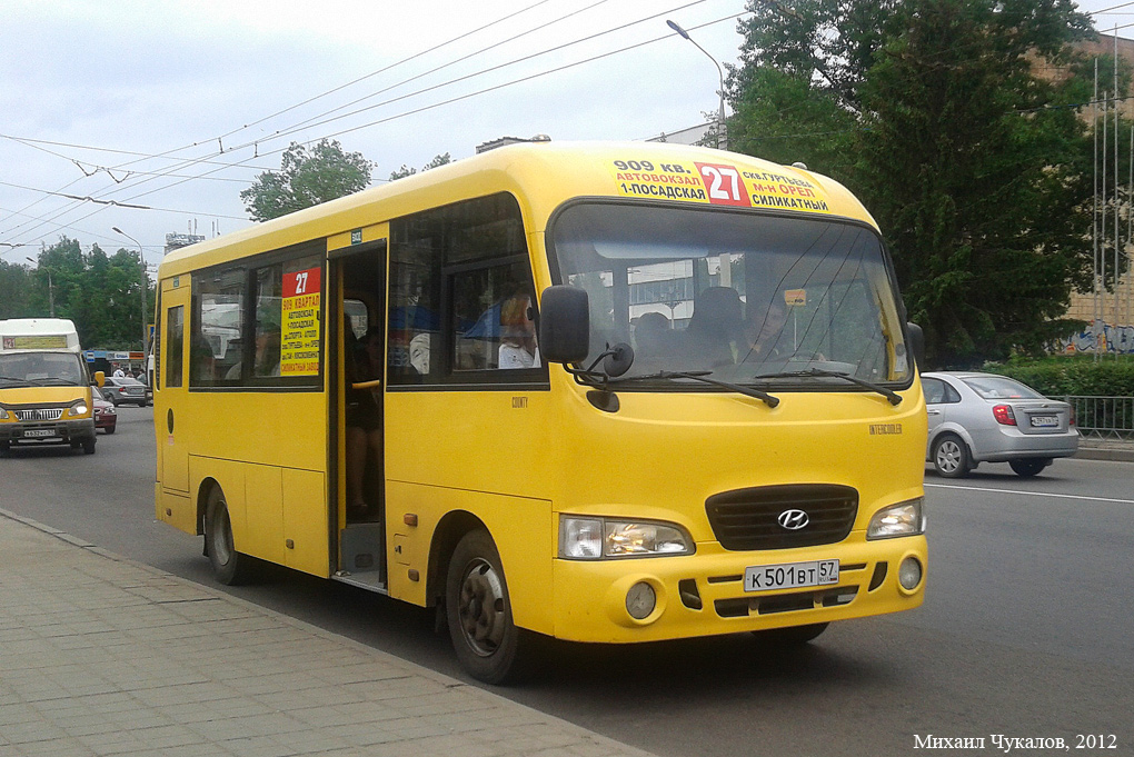 Орловская область, Hyundai County LWB C11 (ТагАЗ) № К 501 ВТ 57