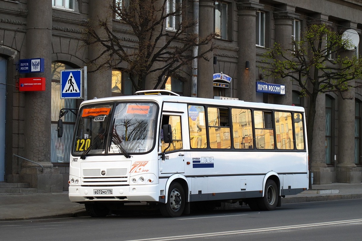 Санкт-Петербург, ПАЗ-320412-05 № 7622