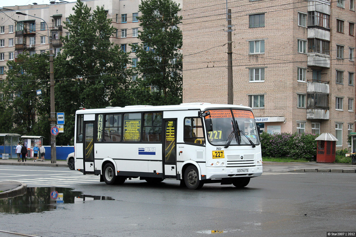 Санкт-Петербург, ПАЗ-320412-05 № 7637