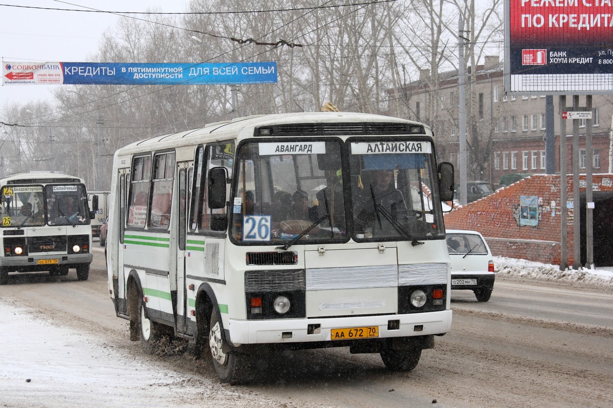 Томская область, ПАЗ-32054 № АА 672 70