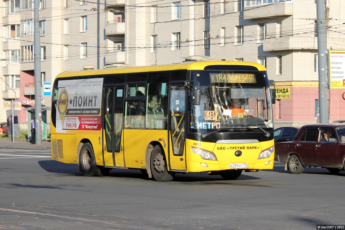 Санкт-Петербург, Yutong ZK6852HG № В 289 АР 178