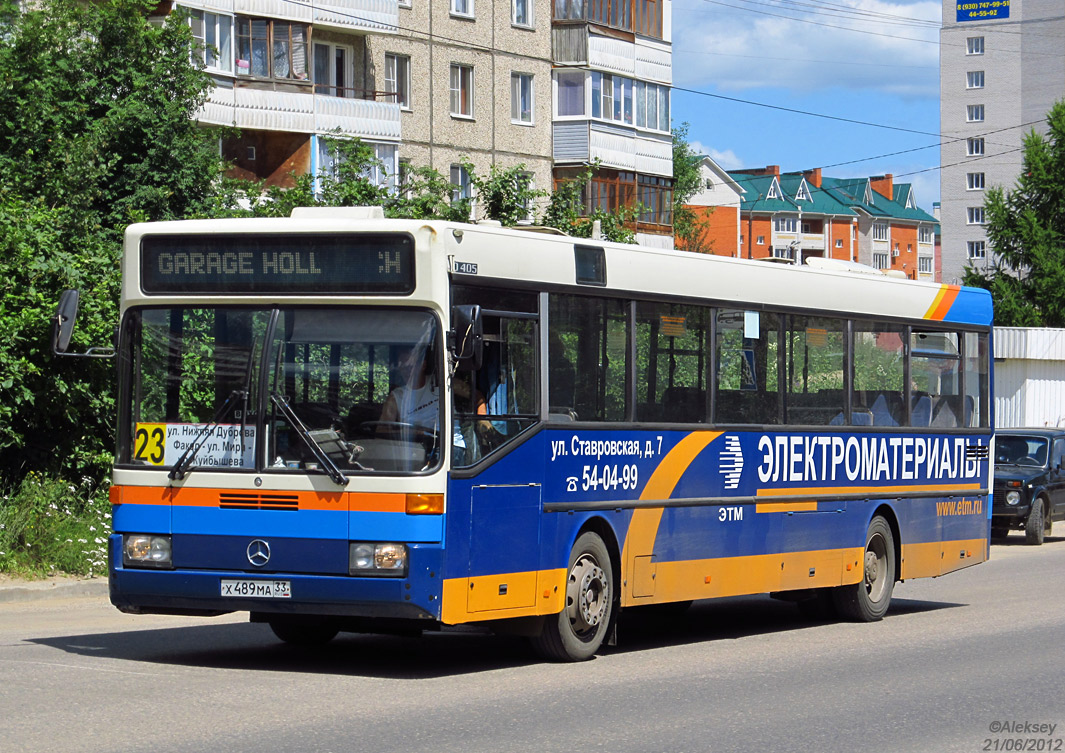 Vladimir region, Mercedes-Benz O405 č. Х 489 МА 33