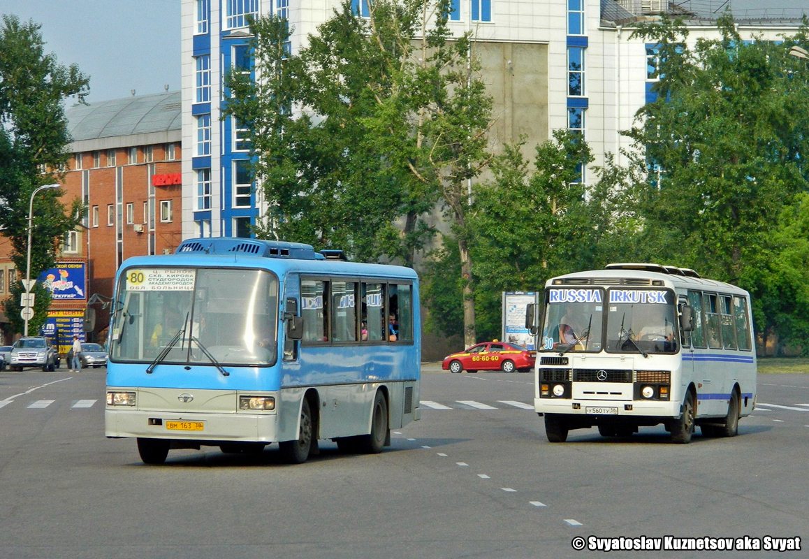 Иркутская область, Daewoo BM090 Royal Midi № ВМ 163 38; Иркутская область, ПАЗ-32054 № У 560 ТУ 38; Иркутская область — Разные фотографии