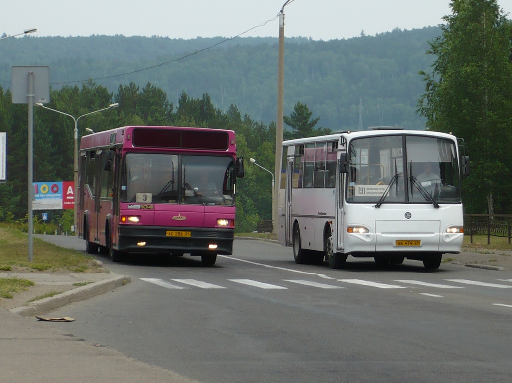 Красноярський край, МАЗ-104.021 № АЕ 286 24; Красноярський край, КАвЗ-4235-33 № АЕ 474 24; Красноярський край — Разные фотографии