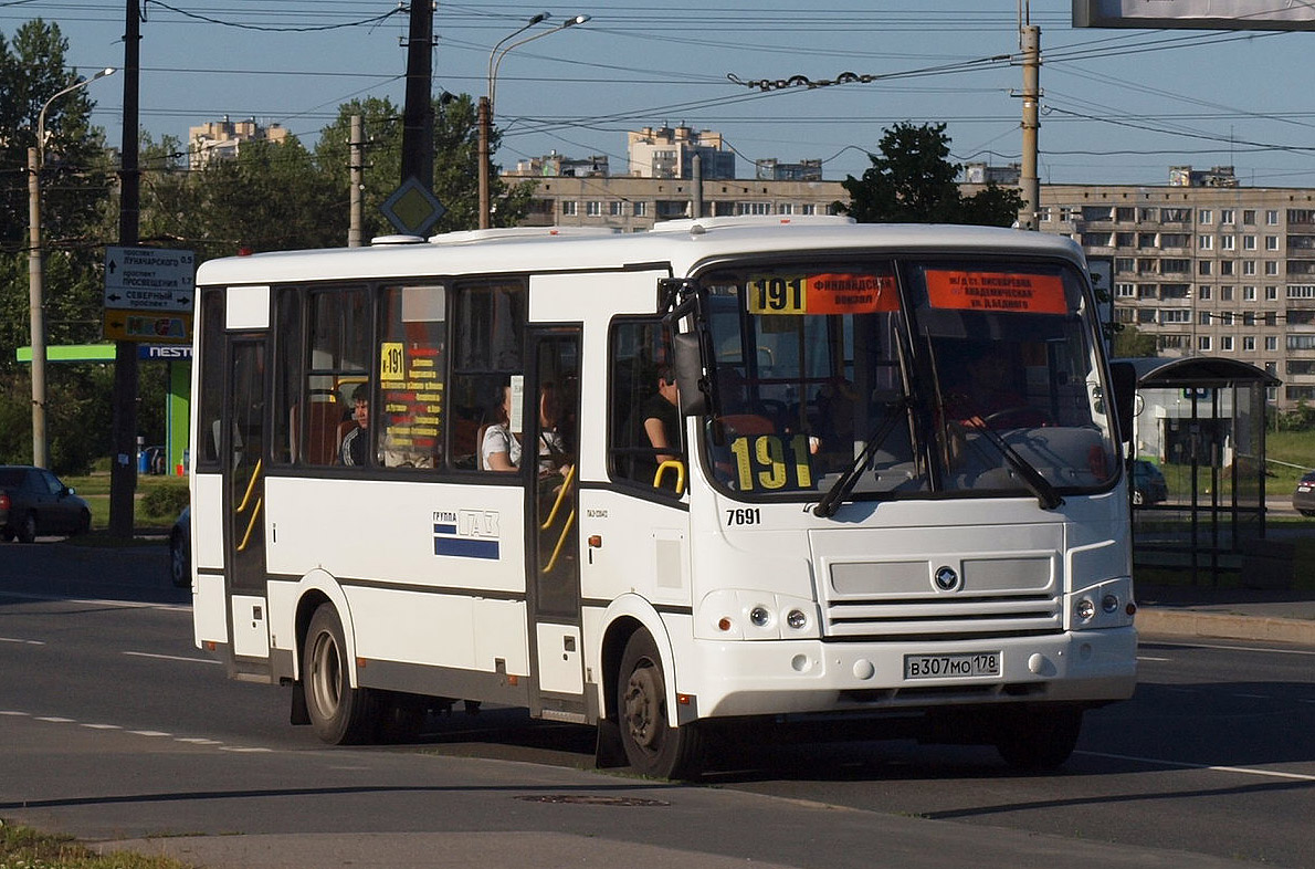 Санкт-Петербург, ПАЗ-320412-05 № 7691