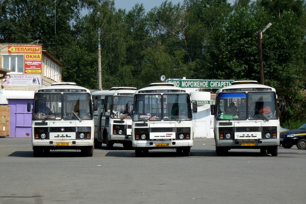 Свердловская область, ПАЗ-32053-07 № ВО 350 66; Свердловская область, ПАЗ-32054 № ЕК 547 66; Свердловская область, ПАЗ-32054-07 № АХ 566 66; Свердловская область — Автовокзалы, конечные станции и остановки