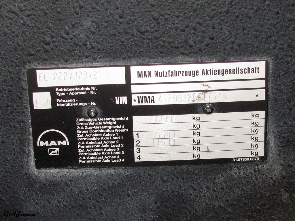 Днепропетровская область, MAN A12 EL262 № AE 9506 AA