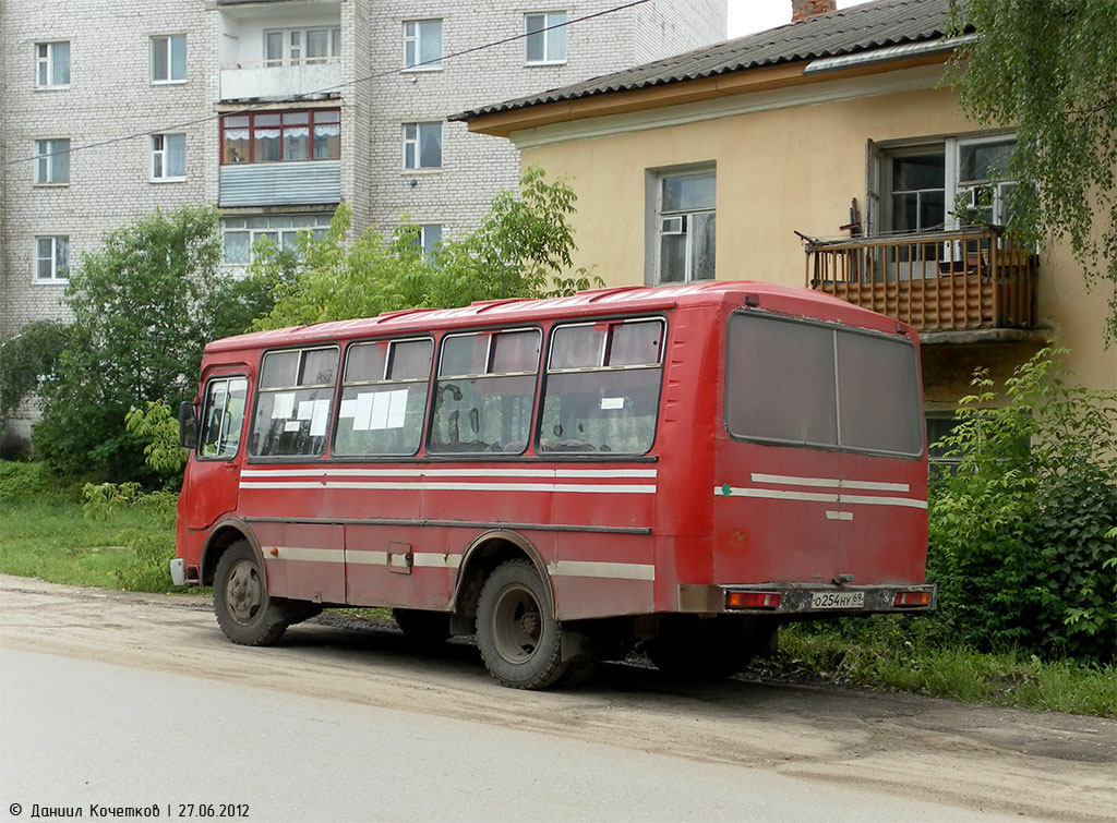 Тверская область, ПАЗ-3205 (00) № О 254 НУ 69