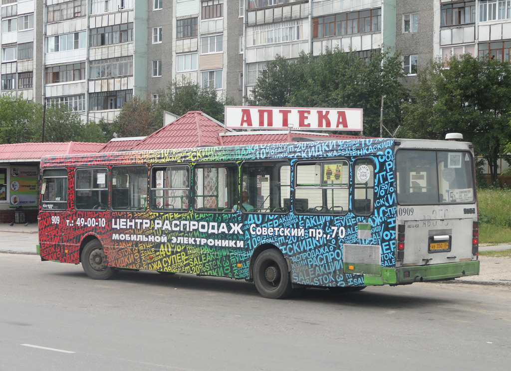 Вологодская область, ЛиАЗ-5256.25 № 0909