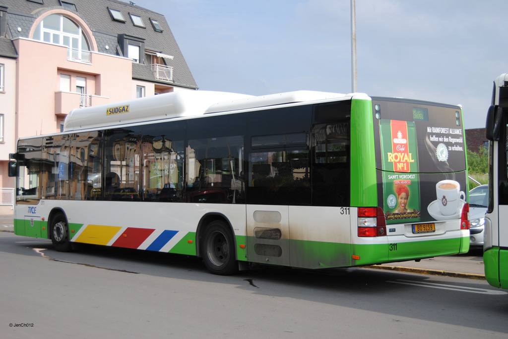 Люксембург, MAN A21 Lion's City NL313 CNG № 311