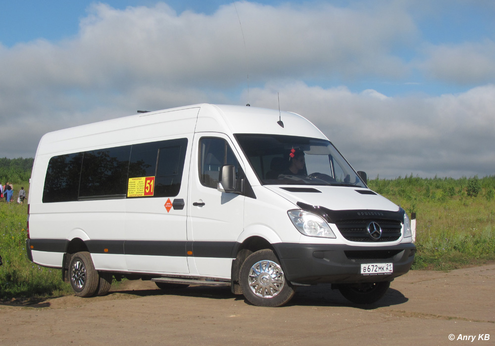 Чувашия, Луидор-22360C (MB Sprinter) № В 672 МК 21