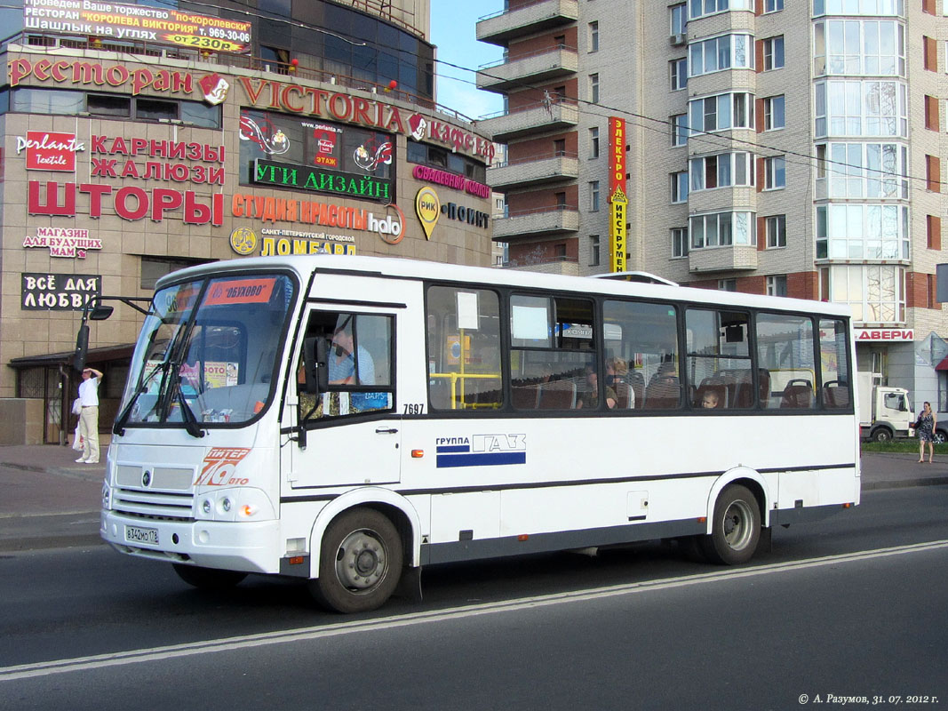 Санкт-Петербург, ПАЗ-320412-05 № 7697