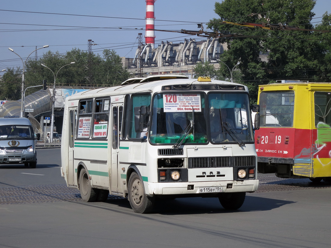 Новосибирская область, ПАЗ-32054 № В 115 ВУ 154