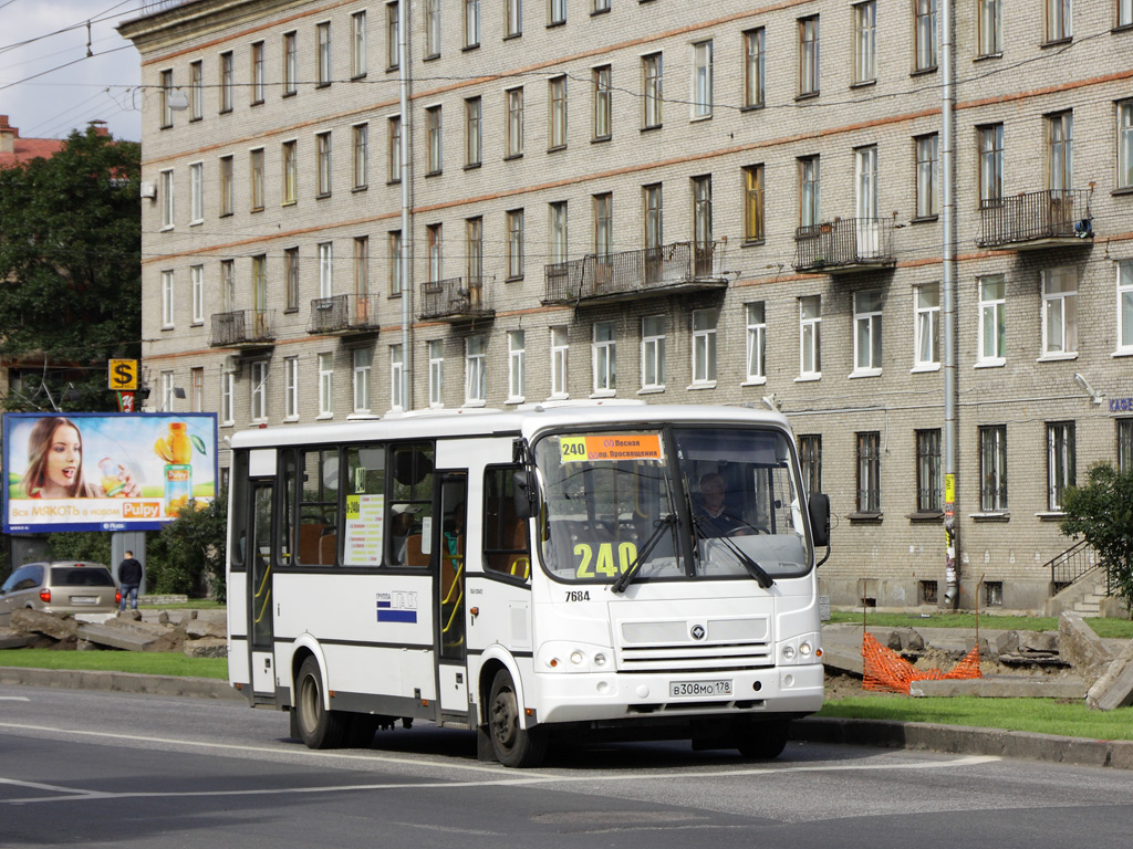 Санкт-Петербург, ПАЗ-320412-05 № 7684