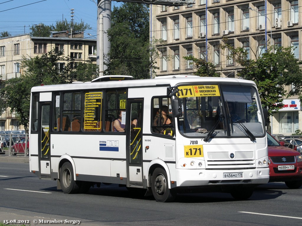 Санкт-Петербург, ПАЗ-320412-05 № 7810