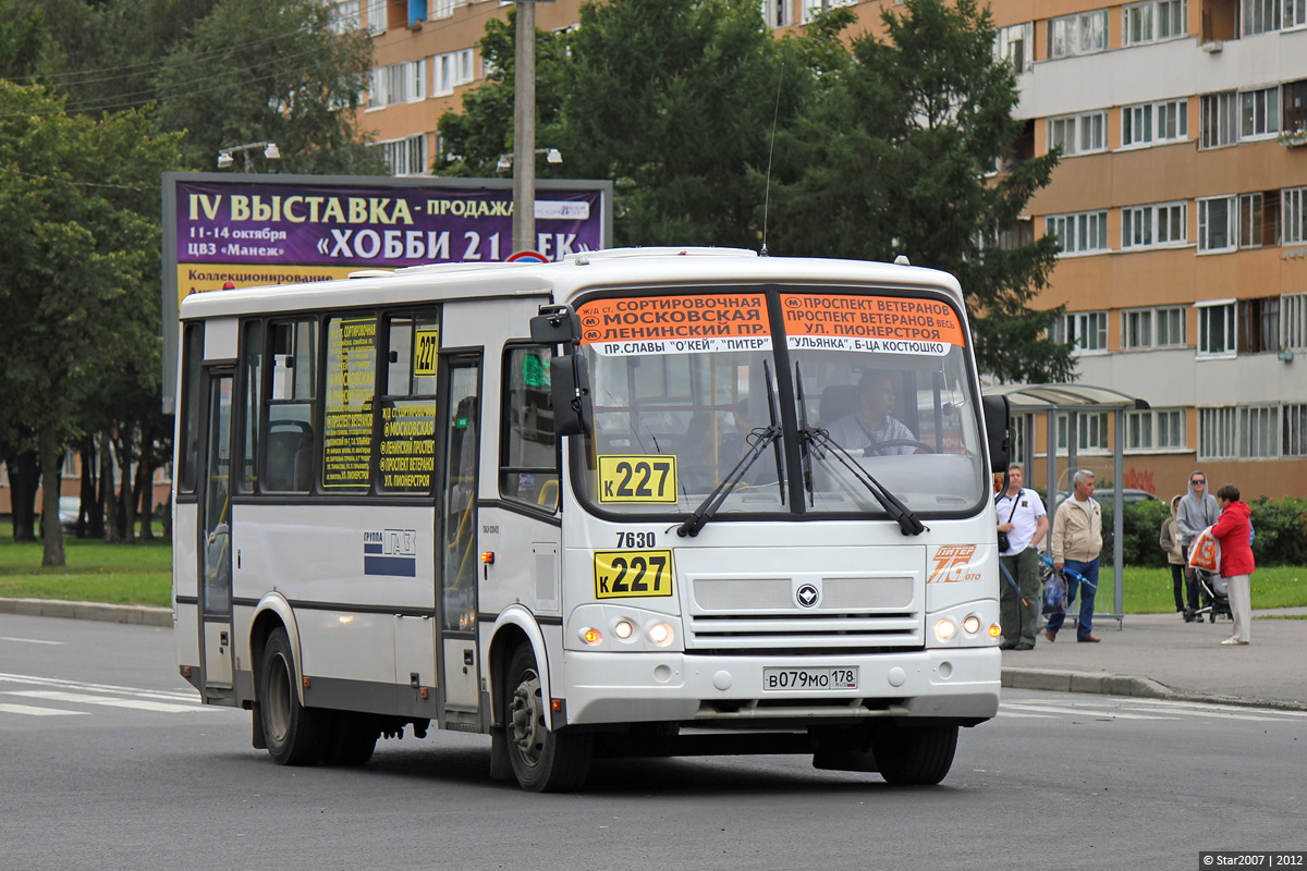 Санкт-Петербург, ПАЗ-320412-05 № 7630