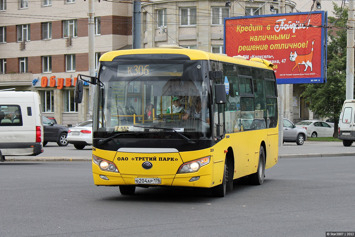 Санкт-Петербург, Yutong ZK6852HG № В 204 АР 178