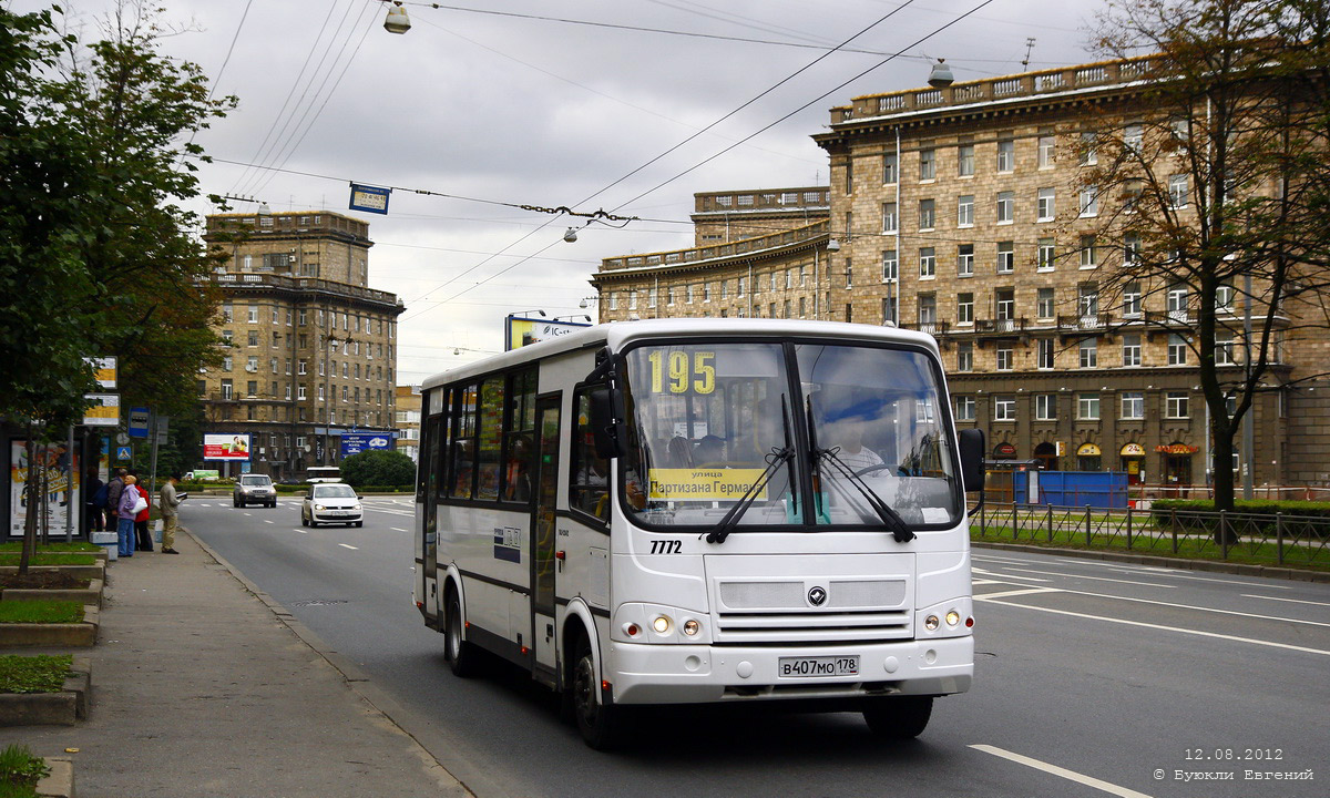 Санкт-Петербург, ПАЗ-320412-05 № 7772