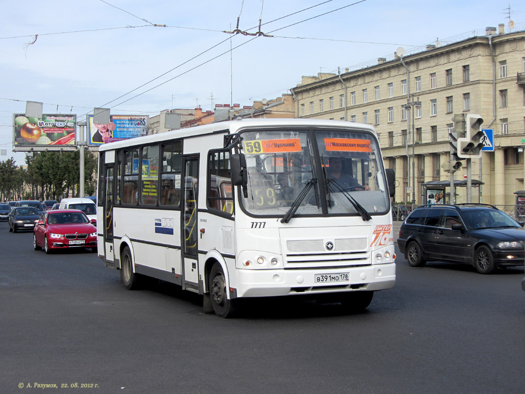 Санкт-Петербург, ПАЗ-320412-05 № 7777