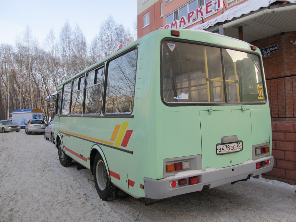 Томская область, ПАЗ-32053 № В 478 ЕО 70