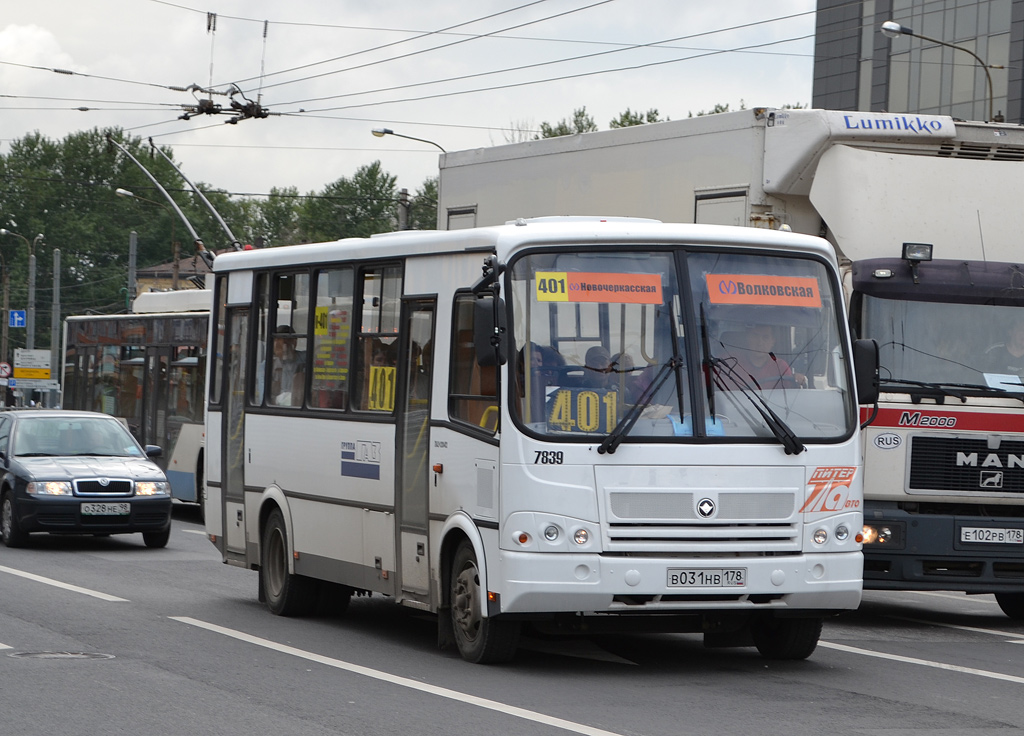 Санкт-Петербург, ПАЗ-320412-05 № 7839