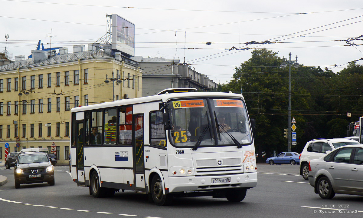 Санкт-Петербург, ПАЗ-320412-05 № 7860