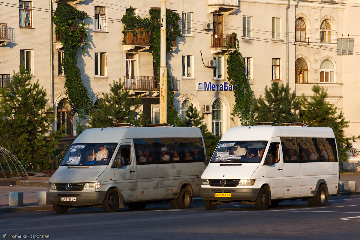 Запорожская область, Mercedes-Benz Sprinter W904 412D № AP 9189 BX; Запорожская область, Mercedes-Benz Sprinter W904 412D № AP 2361 AA