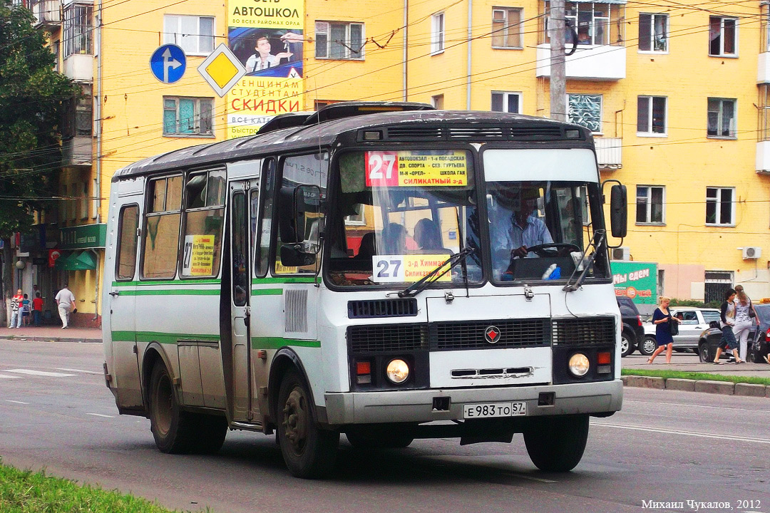 Орловская область, ПАЗ-32053-07 № Е 983 ТО 57